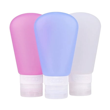 Superpop Silicone Travel Bottles BPA-Free Leak-Proof Portable Accessory Refillable Squeezable Containers 3 Pack 37 ml