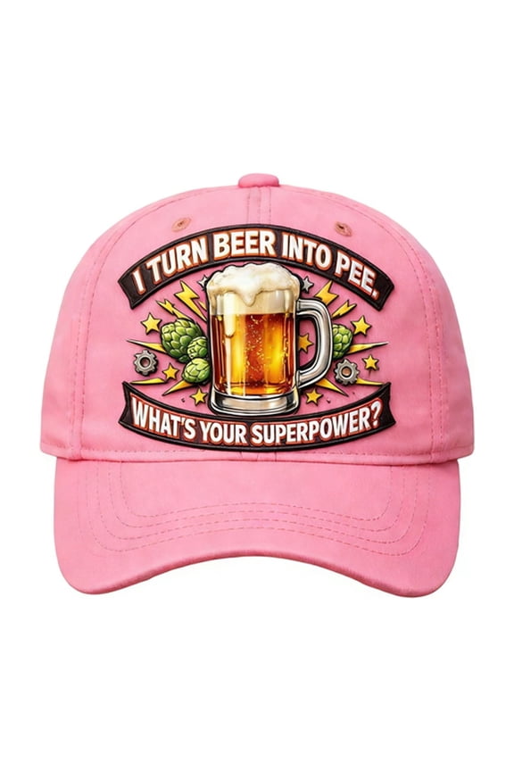 Superpower Baseball Cap for Bar Lovers - Vintage Distressed Adjustable Hat for Casual Outings