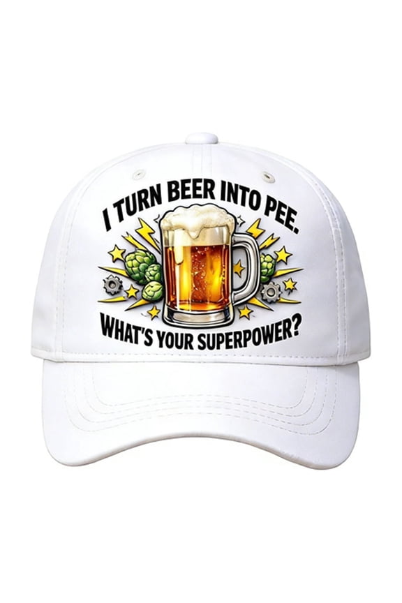 Superpower Baseball Cap for Bar Lovers - Vintage Distressed Adjustable Hat for Casual Outings