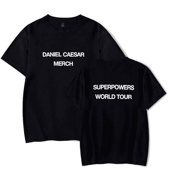 Superpowers World Tour Daniel Caesar Merch T-Shirt Short Sleeve Top Tee