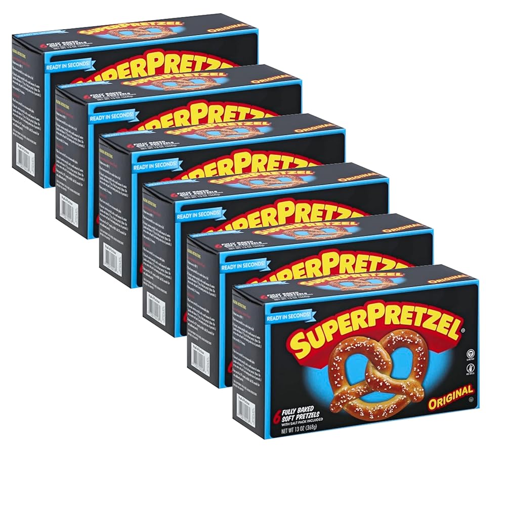Superpretzel Original Baked Soft Pretzels Low Ready In With Salt