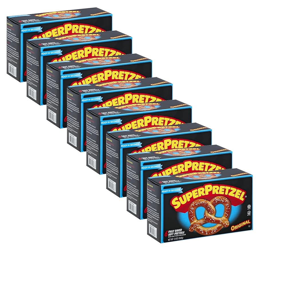 Superpretzel Original Baked Soft Pretzels Low Ready In With Salt
