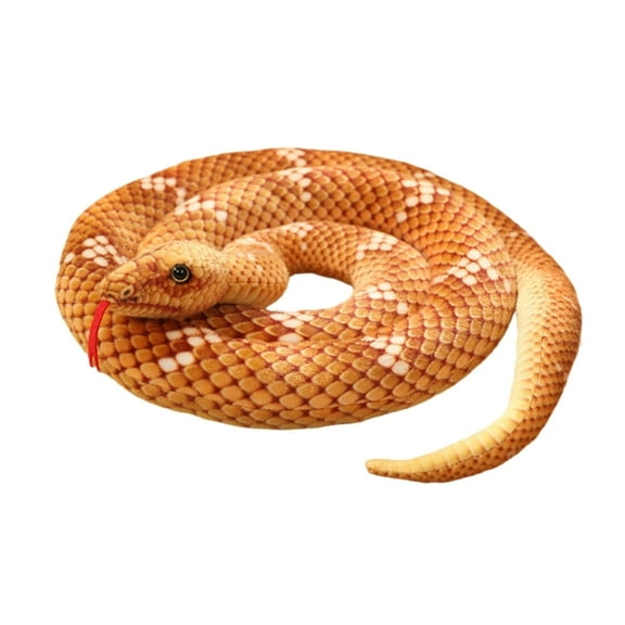 Superrr Long Snake Toy Large Size Stuffed Animal for Halloween Prank Game Cuddle Toy Couch Pillow Stuffed Animal Snake