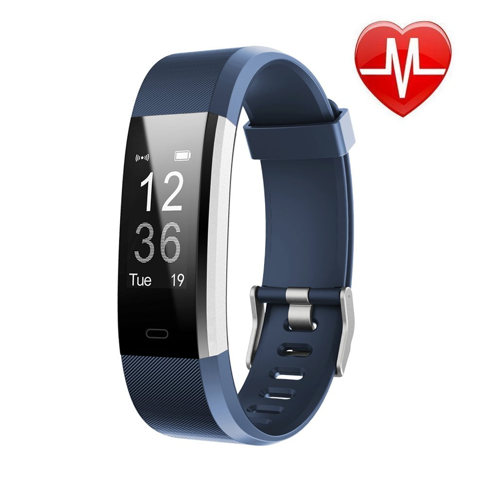 Supersellers Fitness Tracker Heart Rate Monitor Unisex Black Smart Wristband