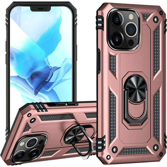 Supershield Armor-X Rugged iPhone 12 Pro Case with Ring Holder - Rose Gold