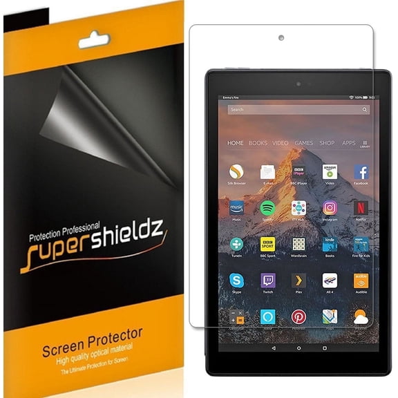 Supershieldz Designed for Fire HD 10 / Fire HD 10 Kids Edition Tablet 10.1 inch (9th / 7th Generation Only, 2019/2017 Release) Screen Protector, High Definition Clear Shield (PET) (3 Pack)