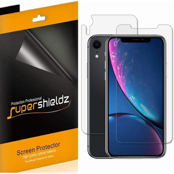 Supershieldz Anti-Glare (Matte) Screen Protector Designed for iPhone XR (6.1 inch) (3 Front and 3 Back)