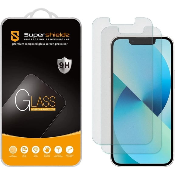 Supershieldz Anti Glare (Matte) Tempered Glass Screen Protector Designed for iPhone 13 Mini (5.4 inch) + Camera Lens, Anti Scratch, Bubble Free (2 Pack)