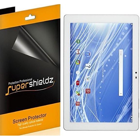 Supershieldz Designed for Insignia Flex 10.1 inch Android Tablet (NS-P16AT10 / NS-P10A6100) Screen Protector, High Definition Clear Shield (PET) (3 Pack)