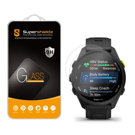 Supershieldz Designed for Garmin Forerunner 70/ 170/ 170 Music Tempered Glass Screen Protector, Anti Scratch, Bubble Free (2 Pack)