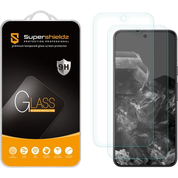Supershieldz Designed for Google Pixel 9 Pro/ Pixel 10 Pro Tempered Glass Screen Protector, Anti Scratch, Bubble Free (2 Pack)