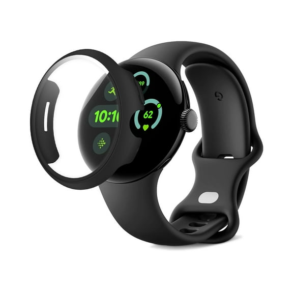 Supershieldz Designed for Google Pixel Watch 3 (41mm) Screen Protector Case, Full Coverage, Bubble Free (Black)