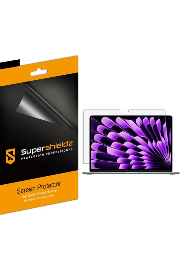 Designed for Macbook Air 15 inch (M5/M4/M3/M2 Chip, 2023-2026) Screen Protector, High Definition Clear Shield (PET) (3 Pack)