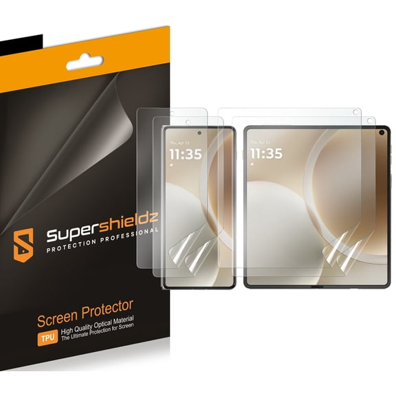 Supershieldz Designed for Motorola (Razr Fold) Screen Protector, High Definition Clear Shield (TPU) (2 Main Screen and 2 Front Screen)