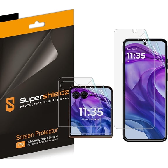 Supershieldz Designed for Motorola Razr Plus (2024) Screen Protector, High Definition Clear Shield (TPU) (2 Pack)