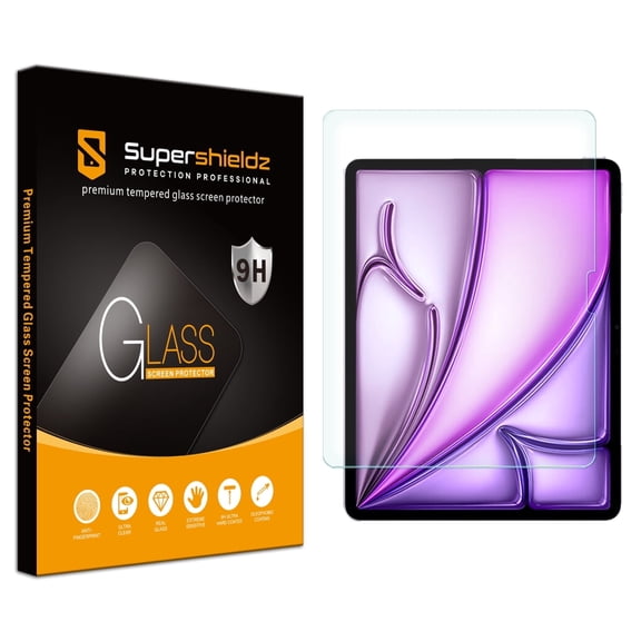 Supershieldz Designed for iPad Air 13 inch (M3/M2, 2025/2024) Tempered Glass Screen Protector, Anti Scratch, Bubble Free