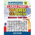 thumbnail image 1 of Supersized for Challenged Eyes Super Lar SUPERSIZED FOR CHALLENGED EYES, Special Edition - Search the USA: Super Large Print Word Search Puzzles, (Paperback), 1 of 1