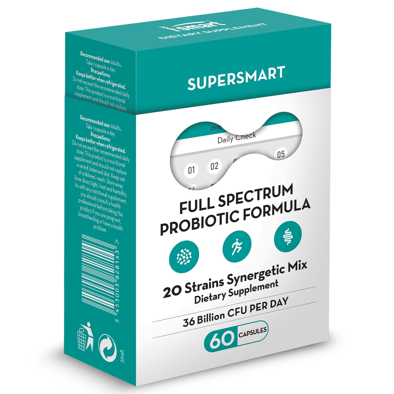 Supersmart Full Spectrum Probiotic 36 Billion CFU per Day 20