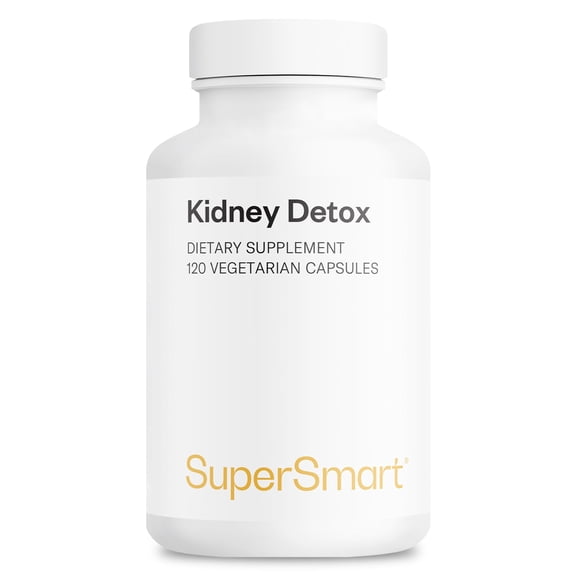 SuperSmart Kidney Detox Formula (High Potency) - All-in-1 Complex - with Chanca Piedra, Dandelion Root, Magnesium - Kidney Detox Supplement | Non-GMO & Gluten Free - 120 Vegetarian Capsules