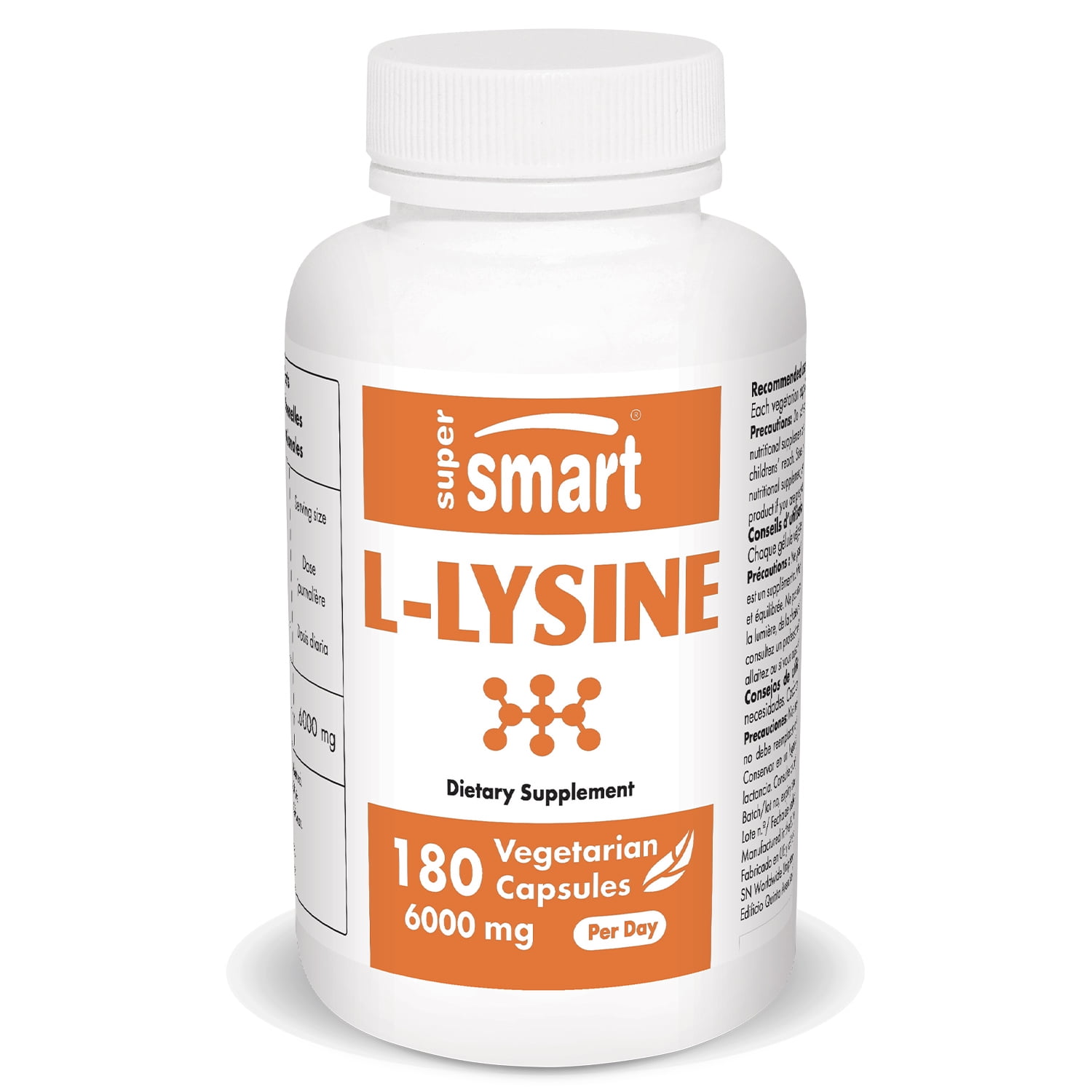 Supersmart LLysine 6000 mg per Day Amino Acids Supplement