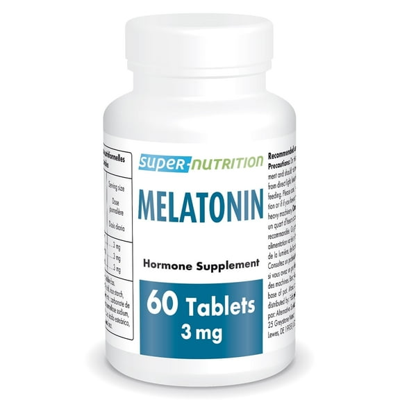 SuperSmart - Melatonin 3 mg - Help You Fall Asleep Faster & Stay Asleep Longer | Clean Label Non-GMO & Gluten Free - 60 Tablets