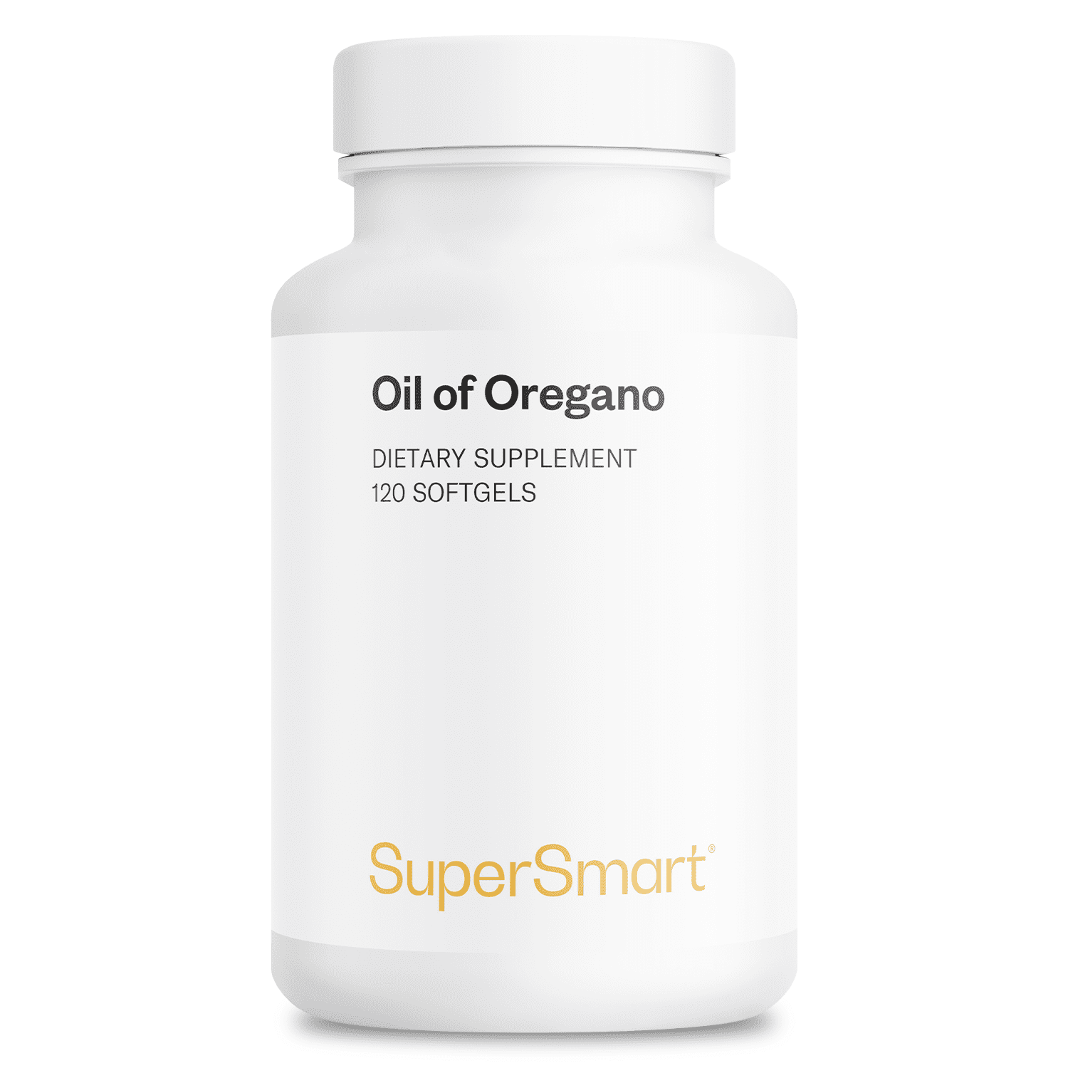 SuperSmart Oil Of Oregano (High Strength) - Concentrated Plant Based 70% Carvacrol - with Sunflower Oil | Non-GMO & Gluten Free - 120 Softgels