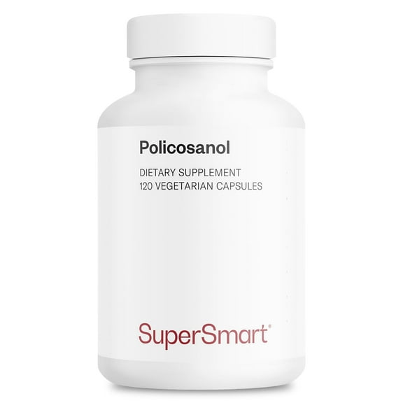 Supersmart - Policosanol 40 mg per Day - Normal Cholesterol Level - Sugar Cane Extract | Non-GMO & Gluten Free - 120 Vegetarian Capsules