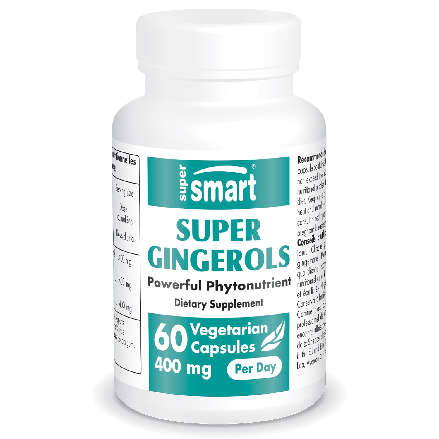 Supersmart Super Gingerols 20 (Ginger Root) 400 mg per Day Stomach
