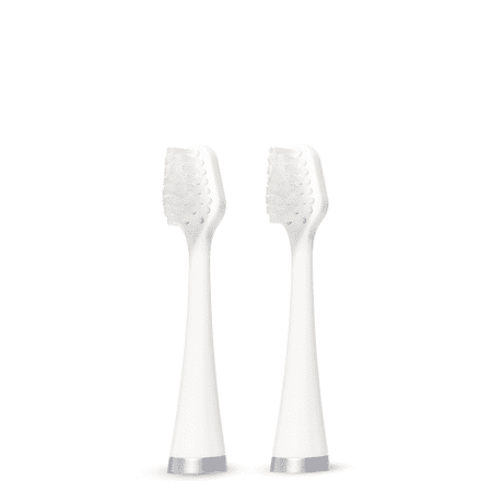 Supersmile Series II LS45 Replacement Brush Heads for Sonic Pulse Toothbrush - Patented 45° Soft Bristles Deliver Professional Teeth Cleaning - No Sensitivity (White, 2 Count)