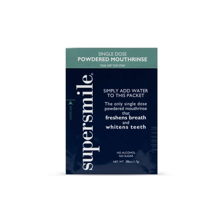 Supersmile Powdered Mouth Rinse – Travel-Friendly Dental Rinse Packets, 60 Count