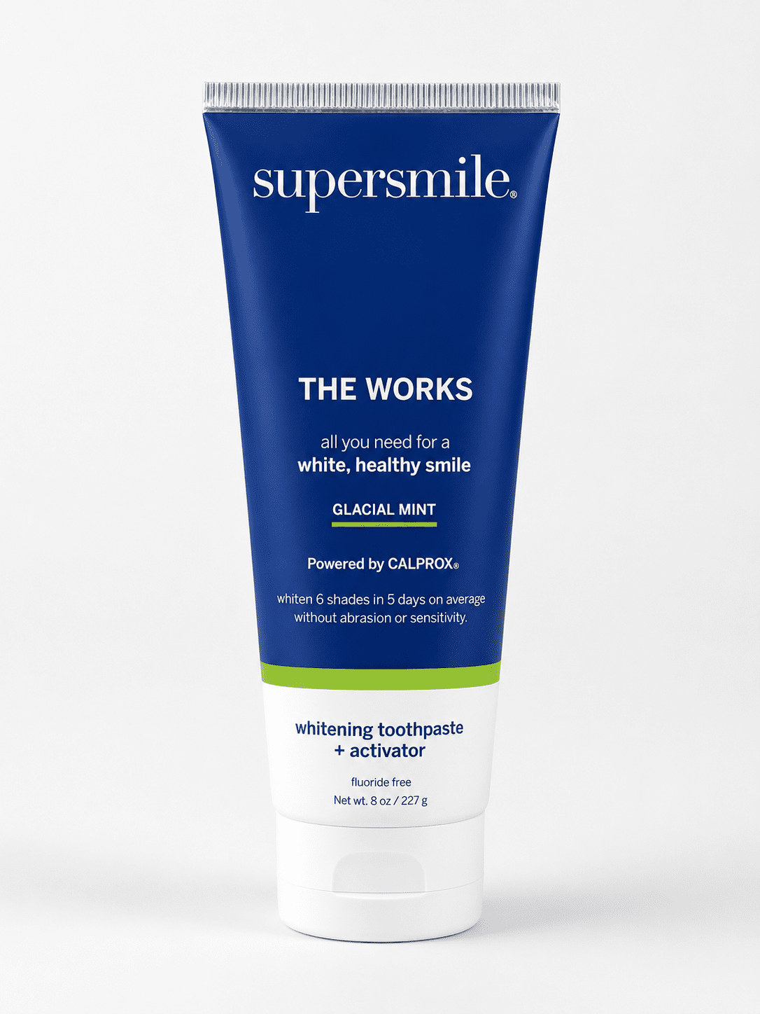 Supersmile The Works Glacial Mint Whitening Toothpaste and Activator 8 Oz