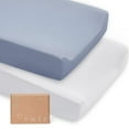 thumbnail image 1 of Supersoft Diaper Changing Pad Covers, 2-Pack Premium Bamboo Viscose Change Table Pad Covers for Baby Girls and Boys, Hypoallergenic Stretchy Changing Table Cover Sheets (Changing Pad Covers), 1 of 8