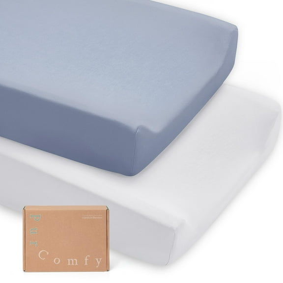 Supersoft Diaper Changing Pad Covers, 2-Pack Premium Bamboo Viscose Change Table Pad Covers for Baby Girls and Boys, Hypoallergenic Stretchy Changing Table Cover Sheets (Changing Pad Covers)