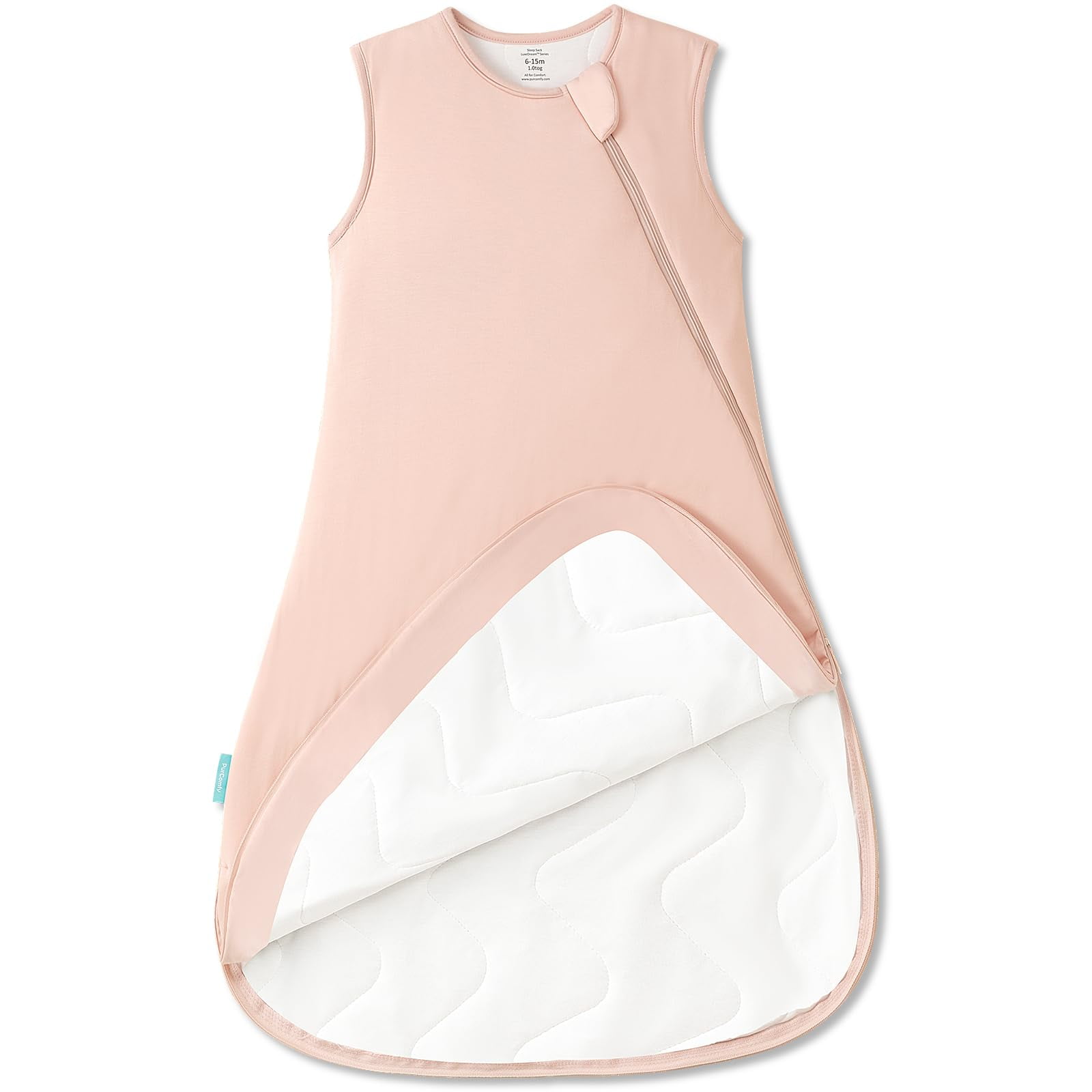 Supersoft Sleep Sack 1.0 TOG, Premium Bamboo Viscose Baby Sleeping Bag 2-Way Zipper Sleep Sack Baby Wearable Blanket