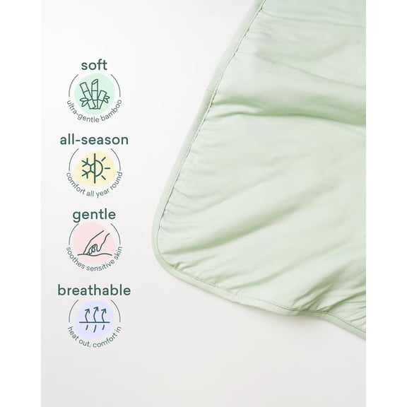 Supersoft Toddler Comforter, Premium Bamboo Viscose Crib Blanket, Breathable 1.0 Tog Crib Quilt for All Seasons 39"×55"
