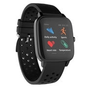 Supersonic 1.4  Touch Screen Smartwatch with Body Temperature Monitor Unisex New - Black