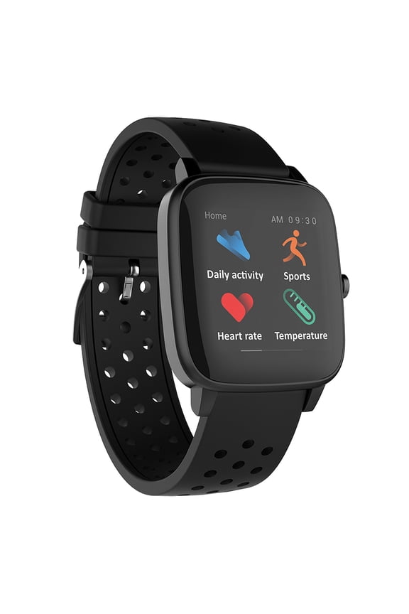 1.4 Touch Screen Smartwatch with Body Temperature Monitor Unisex New - Black