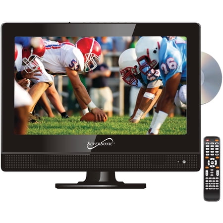 Supersonic 13.3" 720p Widescreen LED HDTV/DVD Combination, AC/DC Compatible with RV/Boat