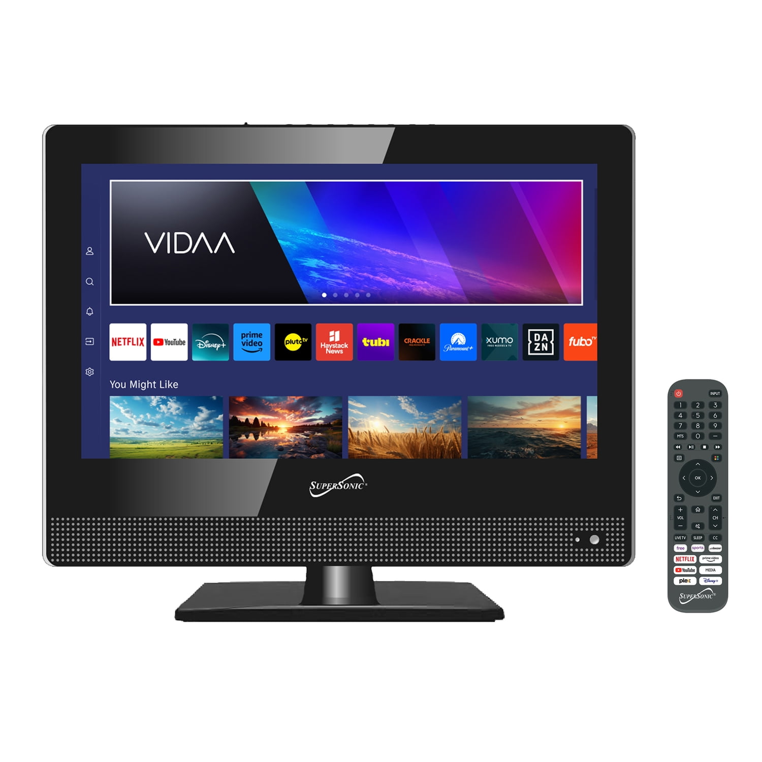 Supersonic 15-In.-Class VIDAA LED Smart TV, AC/DC Compatible, SC-1520VTV