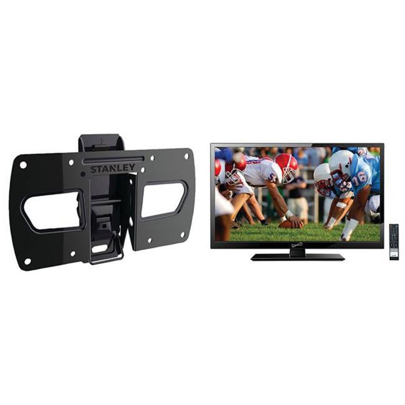 Supersonic 24" Class Full HD (1080P) Portable LED TV (SC-2411) and Stanley TMR-EC3103T Tilt Wall Mount - image 1 of 1