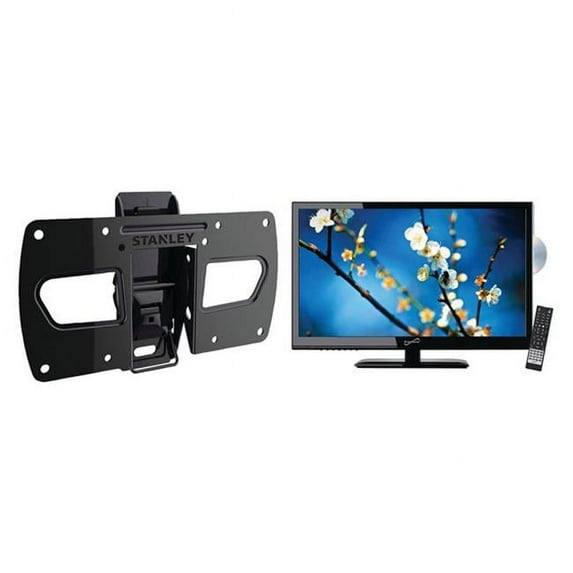Supersonic 24 in. Class Full HD 1080P Portable LED TV-DVD Combo & Stanley TMR-EC3103T Tilt Wall Mount