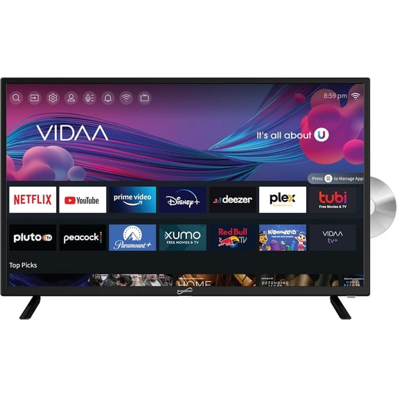 Supersonic SC-3226SDVD 32" 1366x768 720p 16:9 TV/DVD Combo HDTV