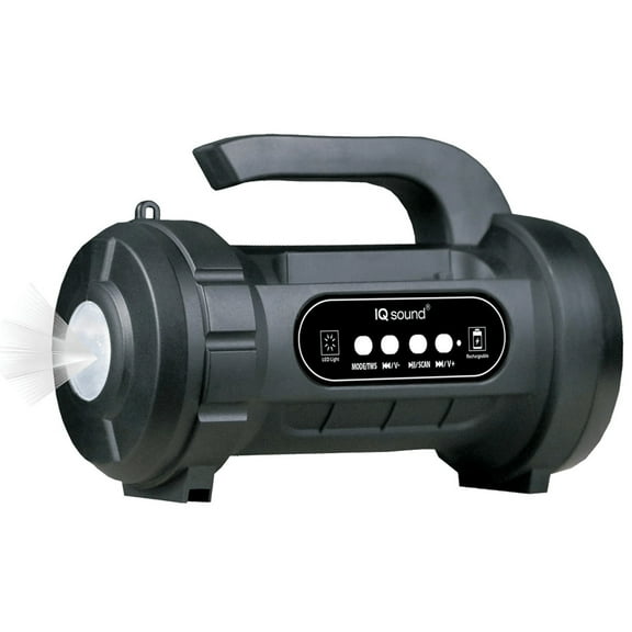 Supersonic 4" Bluetooth TWS Speaker with FM Radio and Flashlight