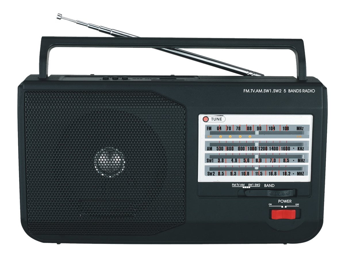 Supersonic 5 Band AM/FM/SW1/SW2/TV Radio - Walmart.com