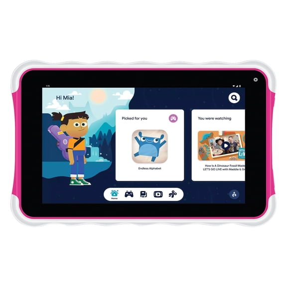 Supersonic 7-In. 1024 x 600 Tablet with Bluetooth, 32 GB, Android 13, Wi-Fi (Pink), SC-779KT PNK