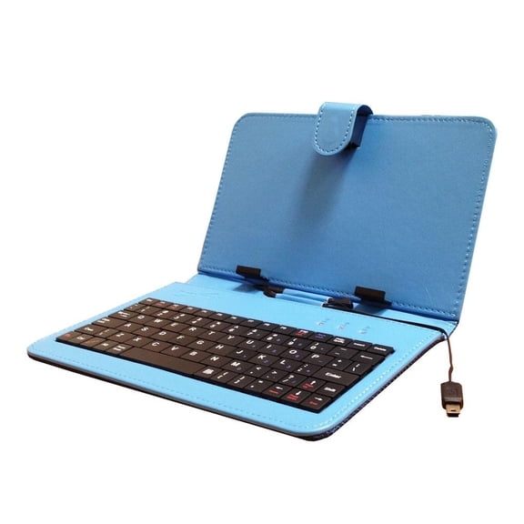 Supersonic 7" Tablet Keyboard Case Black SC-107KB Micro USB Folding Leather