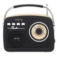 thumbnail image 1 of Supersonic Bluetooth Retro Speaker Rechargeable Multi-Function Black SC-1201BT, 1 of 6