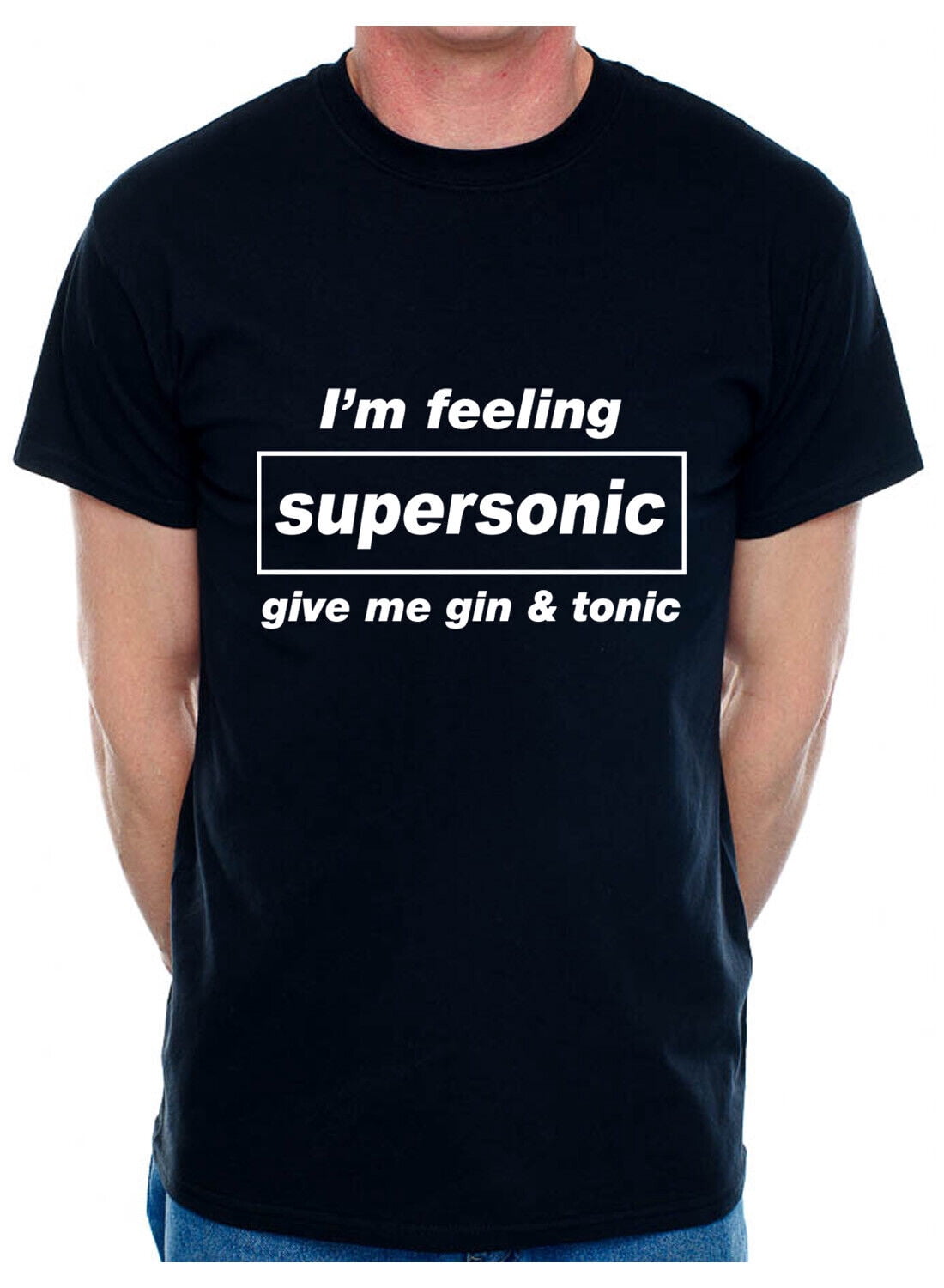 Supersonic Give Me Gin & Tonic Funny Mens T-Shirt Birthday Gift ...