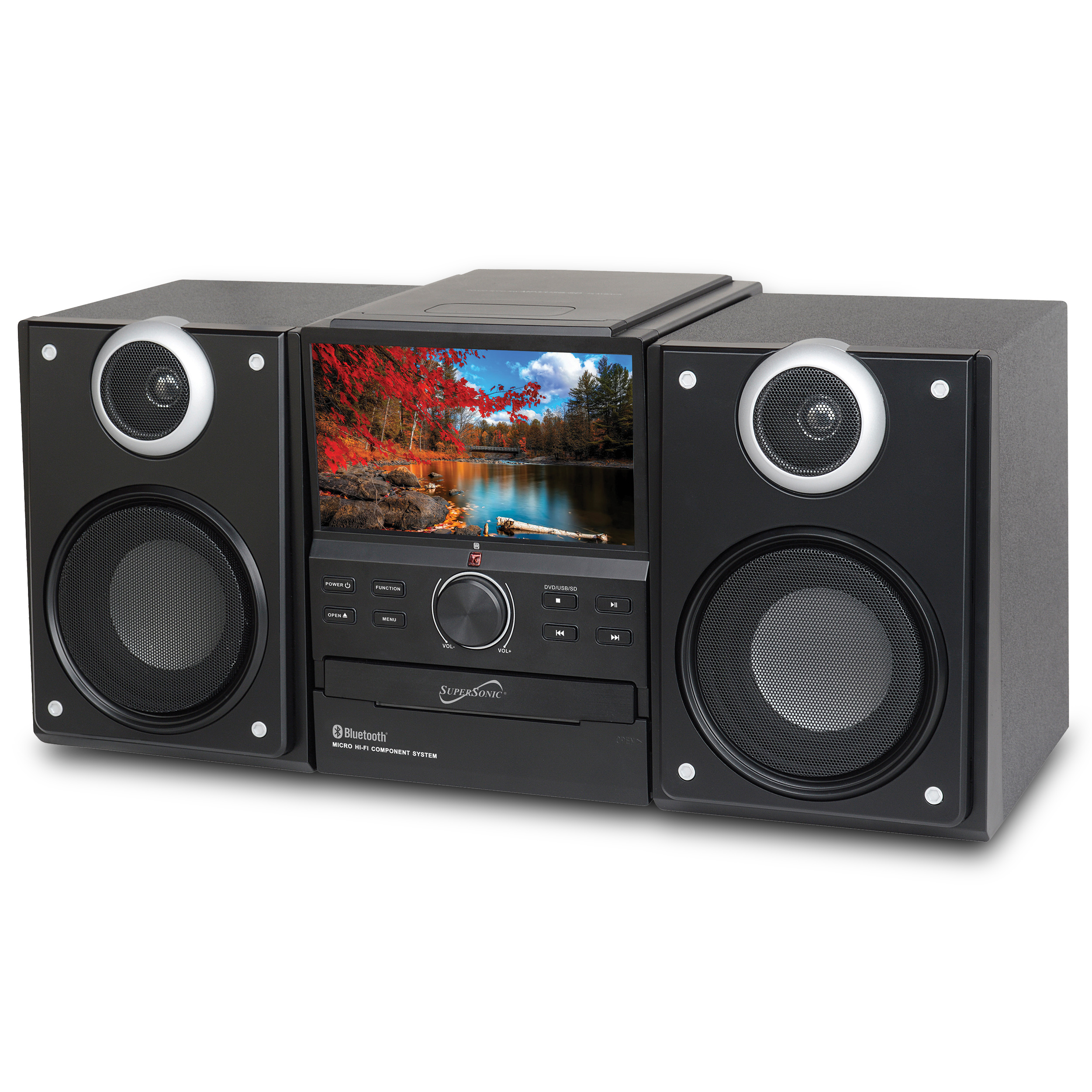 Supersonic Hi-Fi Audio Micro System with Bluetooth and DVD Player - image 1 of 5