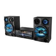IQ Sound IQ-9000BT Premium 160W Hi-Fi Audio System with Bluetooth, DVD/CD/MP3/WMA Compatible, USB, FM Radio, LED Display, Speaker Lights, Remote Control, 2 Microphone Inputs, AV Output, AUX Input